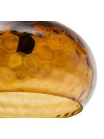 CLELIA in brown glass pendant lamp with textured finish