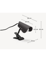 BRICCET Small lamp with metal clamp choice of home design color