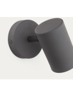 HERMES Beige oder schwarze Wandleuchte aus Metall Wohndesign