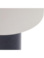 SCIROCCO lampada da tavolo in ceramica blu e cotone beige
