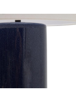 SCIROCCO lampe de table en céramique bleue et coton beige