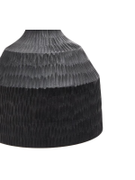 ABREK lampadario con paralume in legno con finitura nera