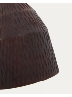 RODI lustre avec abat-jour en bois avec finition noire