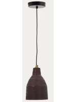 RODI lustre avec abat-jour en bois avec finition noire