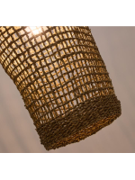 YUL paralume per lampada a sospensione in fibra naturale intrecciata a mano