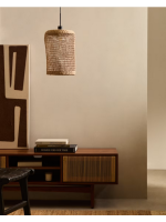 YUL plafonnier pour lampe à suspension en fibre naturelle tissée à la main