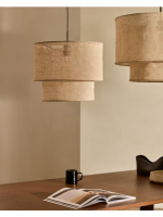 ROMEO paralume per lampadario in lino beige Ø 40 cm