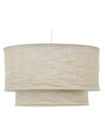 BIGBANG paralume per lampada a sospensione in lino beige Ø 60 cm