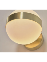 AMATO wall lamp in gilded metal and enamelled glass sphere