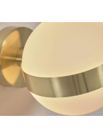 AMATO applique in metallo dorato e sfera di vetro smaltato