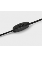 ANGHERA Lámpara de mesa de mármol negro y pantalla de lino negro