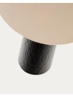 QUICK black metal floor lamp with fabric lampshade