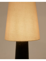 QUICK lampadaire en métal noir avec abat jour en tissu