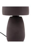 STRIA lampe de table en métal marron effet terre cuite