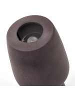 STRIA lampe de table en métal marron effet terre cuite