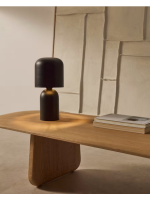 NERINA lámpara de mesa de metal negro de diseño para el hogar