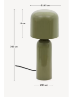 ALIANA home design green metal table lamp