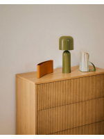 ALIANA home design green metal table lamp
