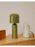 ALIANA home design green metal table lamp