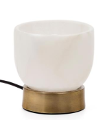 ANDREW rotating table lamp in alabaster and golden metal design