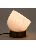 ANDREW rotating table lamp in alabaster and golden metal design