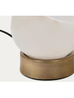 ANDREW drehbare Tischleuchte im Alabaster- und goldenen Metalldesign