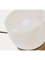 ANDREW rotating table lamp in alabaster and golden metal design