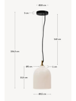 BITER Pendelleuchte im Alabaster und goldenen Metalldesign