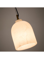 BITER lampada a sospensione in alabastro e metallo dorato design