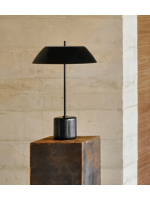 MIKONOS table lamp in black marble and in metal