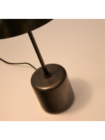 MIKONOS lampada da tavolo in marmo nero e metallo design casa