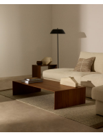 DIONISIO lampada da terra in marmo nero e metallo design casa