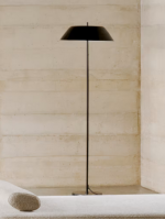 DIONISIO floor lamp in black marble and in metal