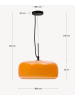 ARBAT lámpara de araña de vidrieras elección del color con luz LED integrada