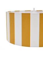 NARA paralume per lampadario a righe bianco e giallo Ø 40 cm