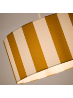 NARA White and yellow striped chandelier lampshade Ø 40 cm