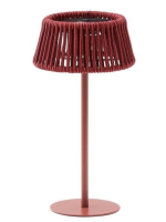 ATLANTA Portable solar table lamp in metal and rope color choice