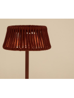 ATLANTA Portable solar table lamp in metal and rope color choice
