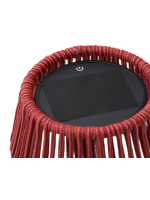 ATLANTA Portable solar table lamp in metal and rope color choice