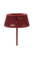 ATLANTA Portable solar table lamp in metal and rope color choice