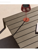 ATLANTA Portable solar table lamp in metal and rope color choice
