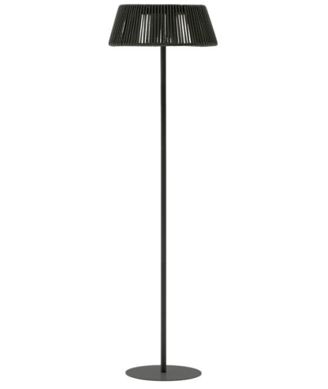 COLMAR Portable solar floor lamp in metal and rope color choice
