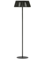 COLMAR Portable solar floor lamp in metal and rope color choice