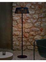 COLMAR Portable solar floor lamp in metal and rope color choice