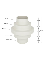 LOREN vaso in metallo beige