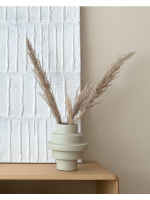 LOREN beige metal vase