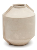 CORUET beige Pappmaché Vase in zwei Größen