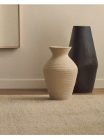 ASTAL beige papier mâché vase in two sizes