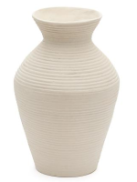 ASTAL beige Pappmaché Vase in zwei Größen