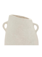 TAMU Jarrón de papel maché beige